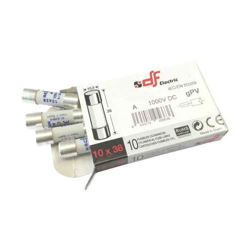 DF Electric 420002 2A Cylindrical Fuse 10×38(Pack 10)